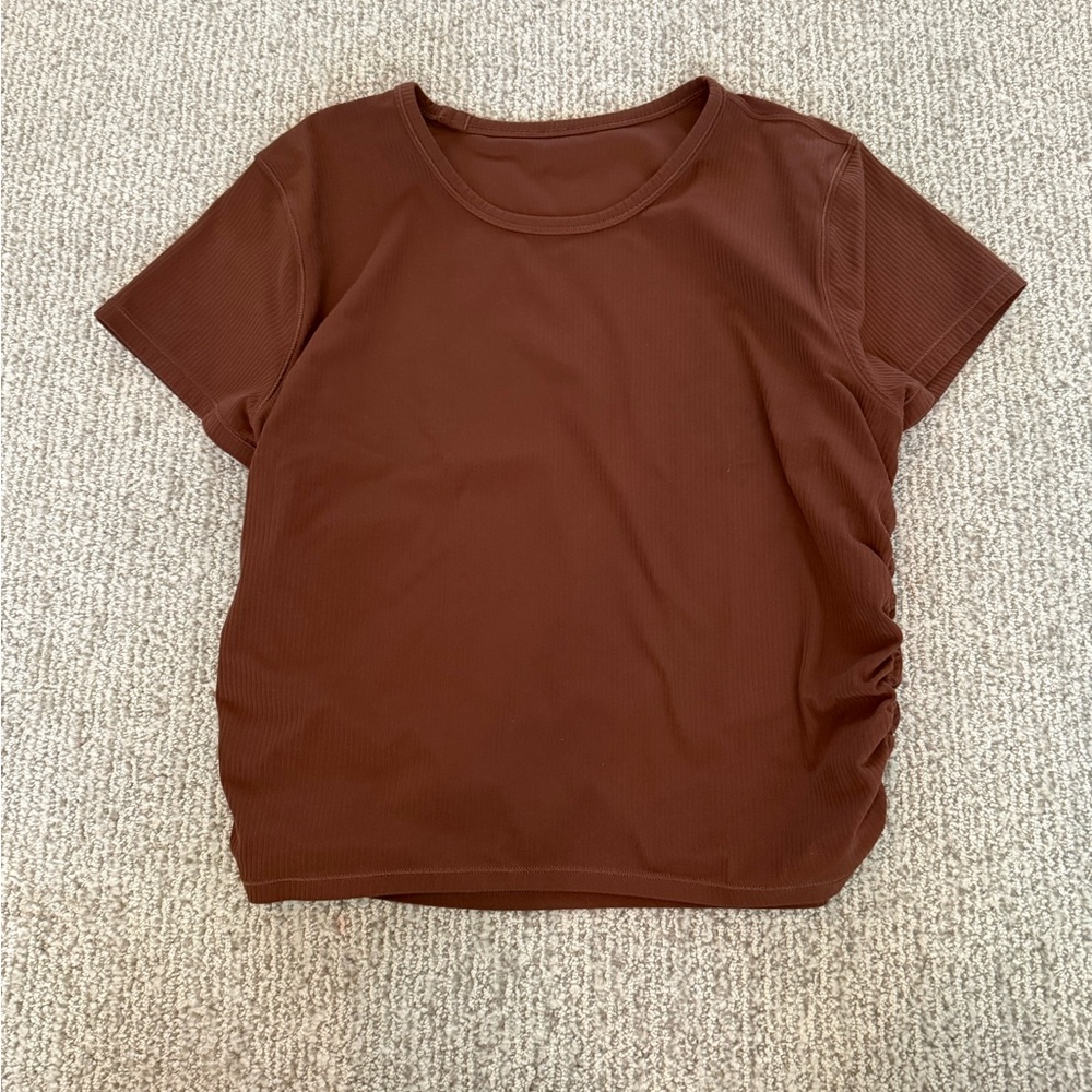 All It Takes Ribbed Nulu T-Shirt Java Brown